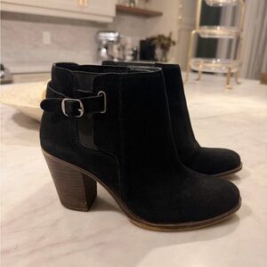 Lucky Brand Black Ankle Boots with Buckle